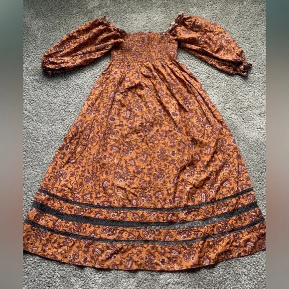 ⭐️SALE⭐️Mi Golondrina Orange Sundress - Picture 1 of 14